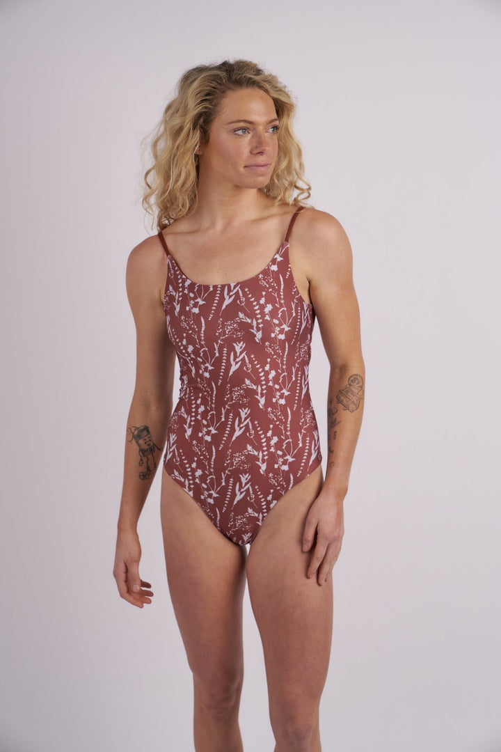 Ivy Tie Back One Piece - Wildflower Spice