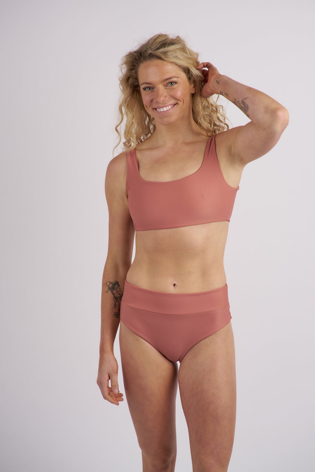 Riley Banded Bikini Bottom - Blush