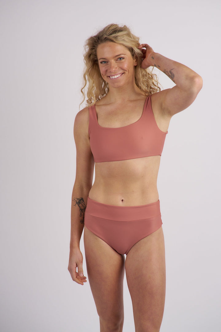 Riley Banded Bikini Bottom - Blush