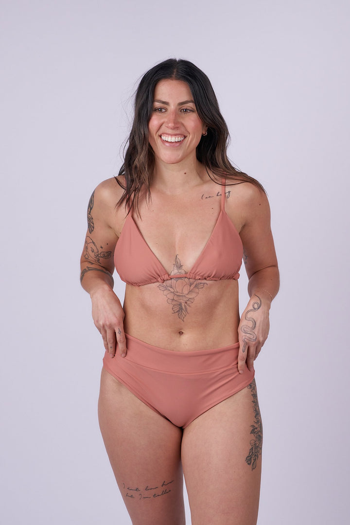 Nori Triangle Bikini Top - Blush