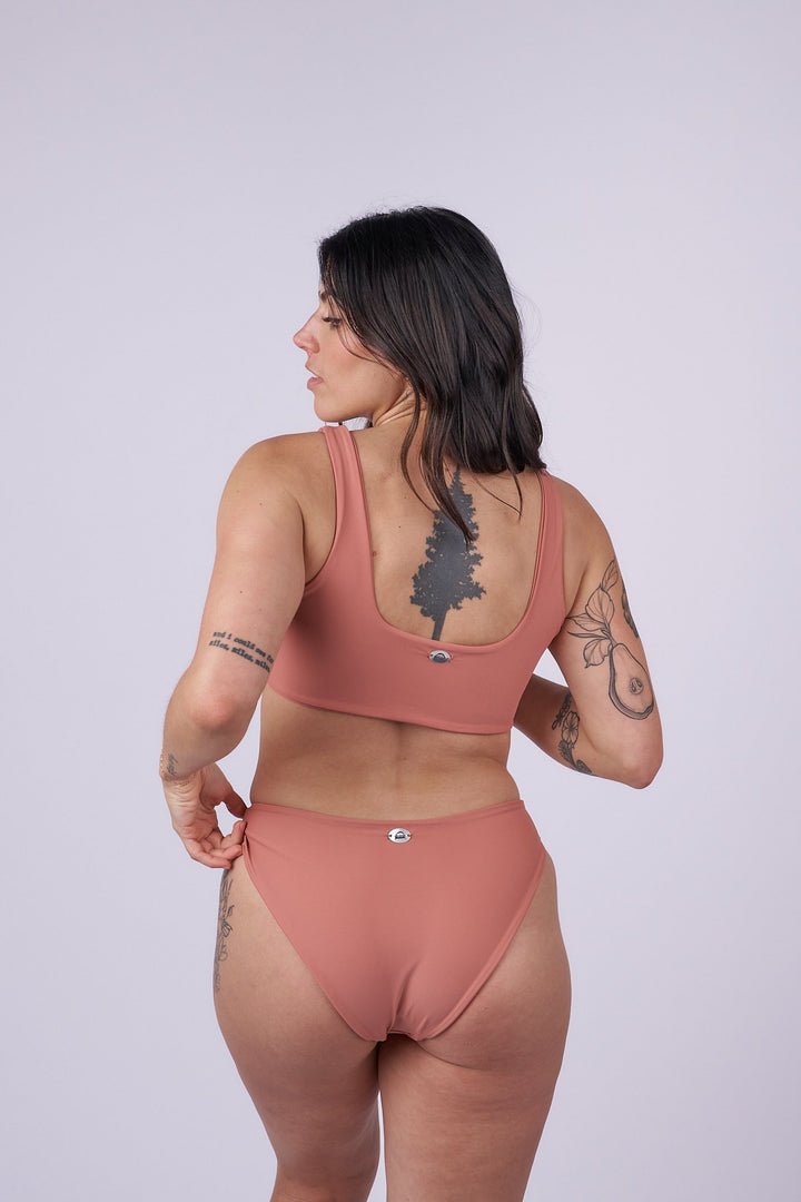 Luna Mid Rise Bikini Bottom - Blush