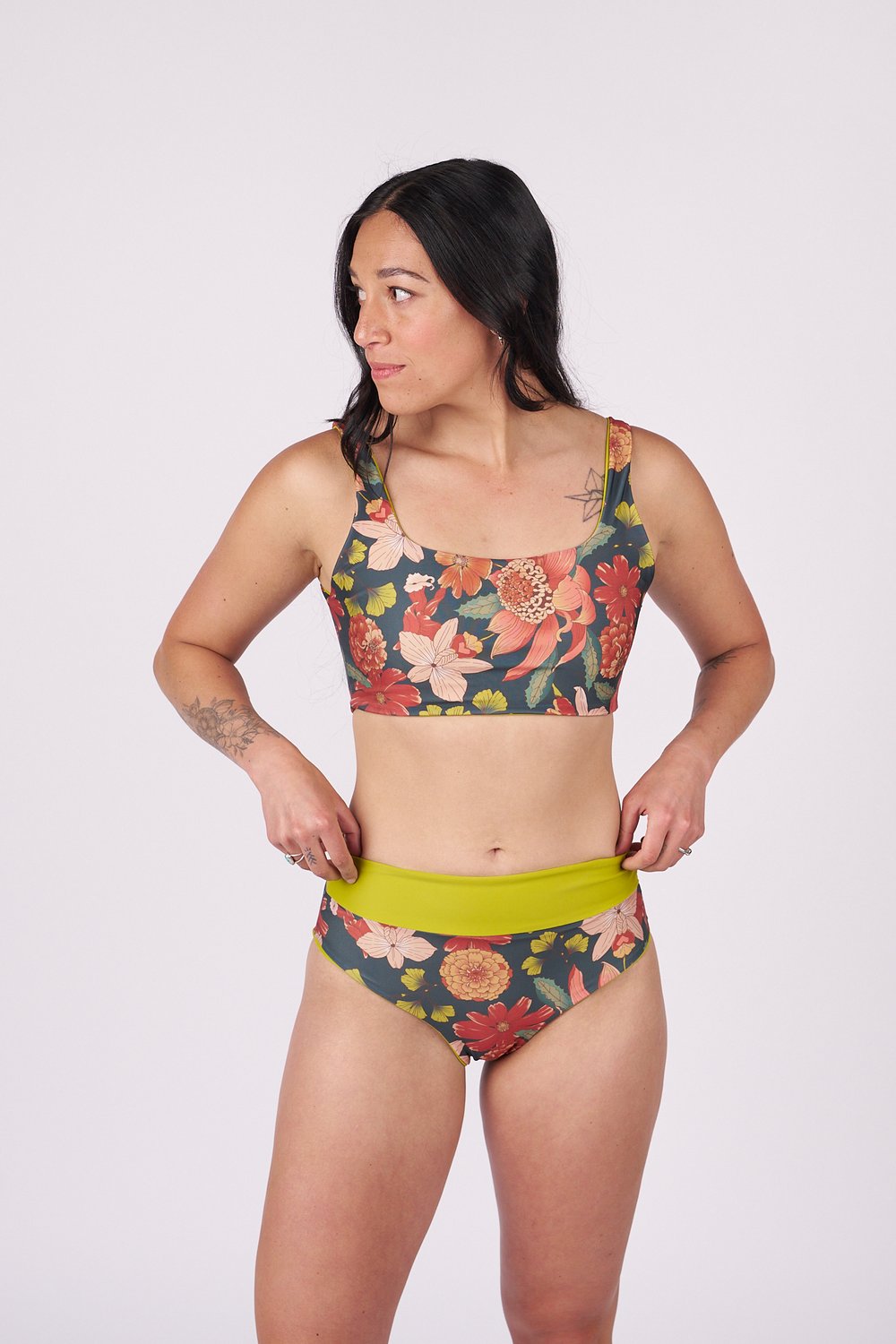 Riley Banded Bikini Bottom - Native Bloom