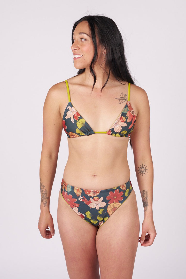 Luna Mid Rise Bikini Bottom - Native Bloom