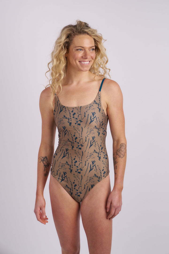 Ivy Tie Back One Piece - Wildflower Lagoon