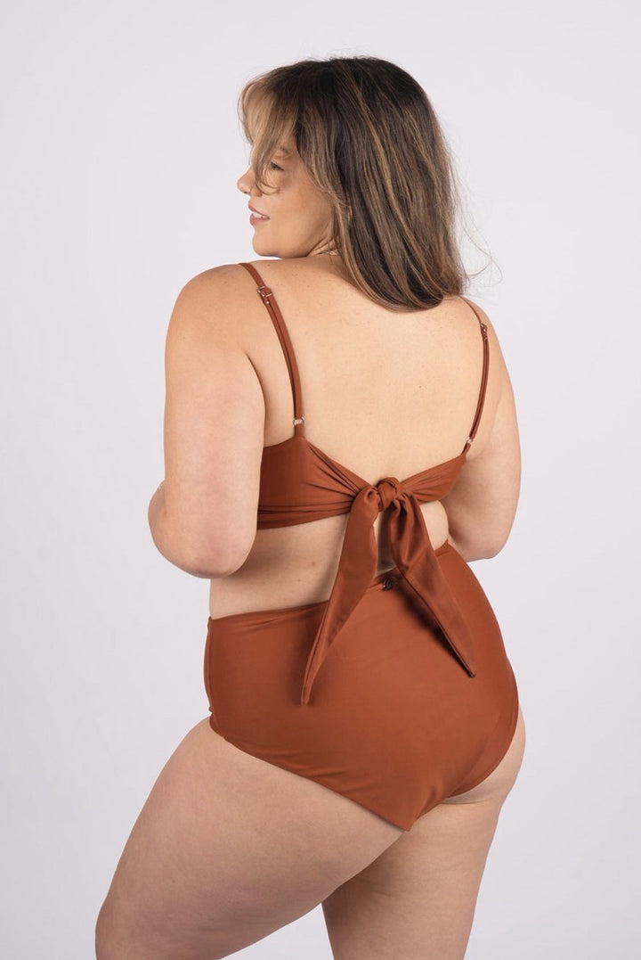 Kona Tie Back Bikini Top - Spice